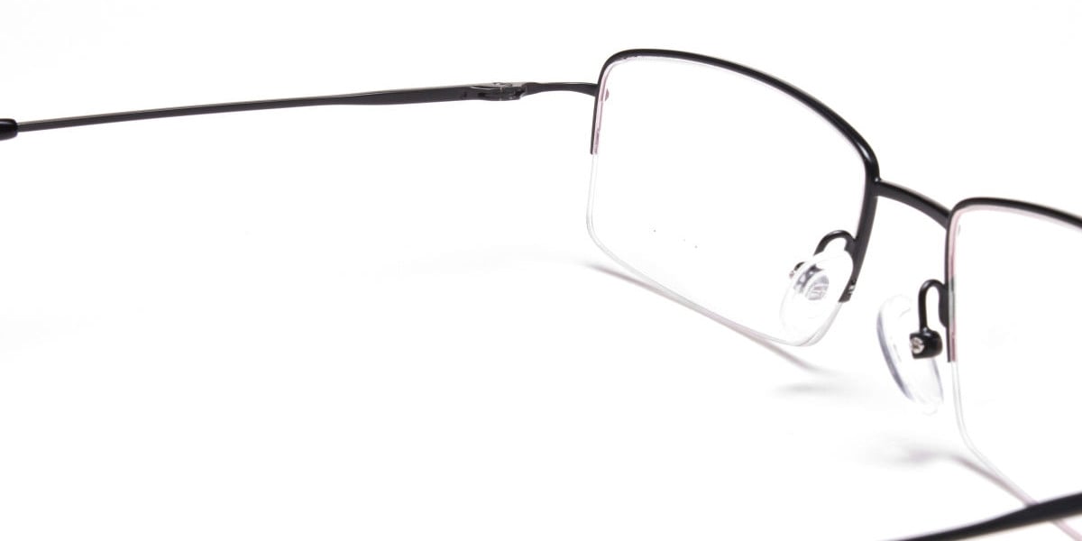 Black Half Rim Glasses- 1