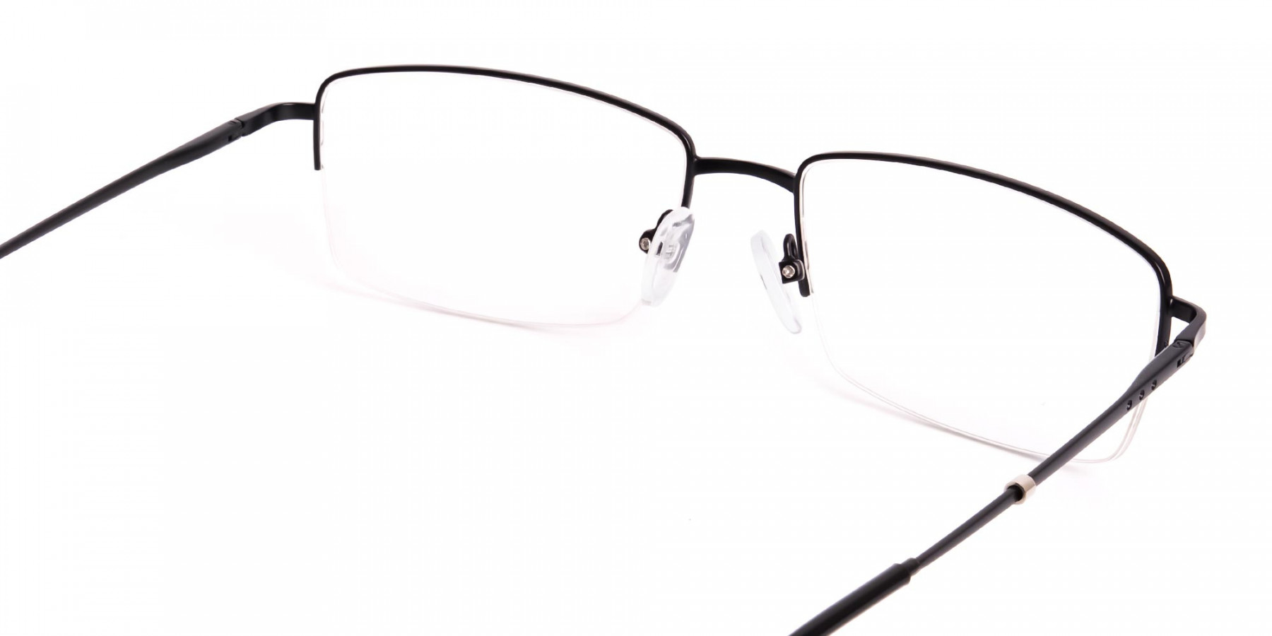 black-rectangular-metal-half-rim glasses-frames-1