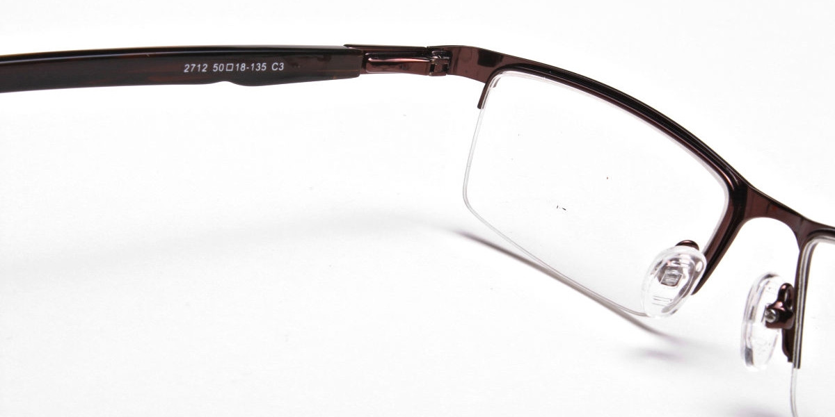 Rectangular Glasses in Brown, Eyeglasses