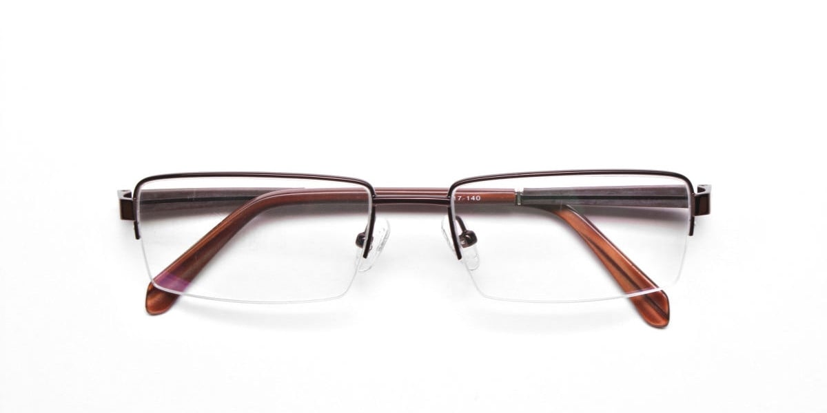 Brown Rectangular Glasses, Eyeglasses