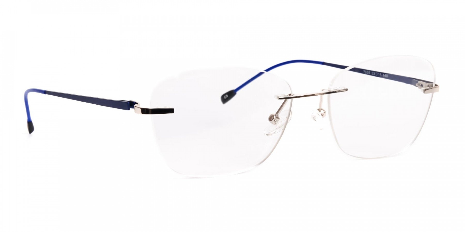 silver-and-blue-cateye-rimless-glasses-frames-1
