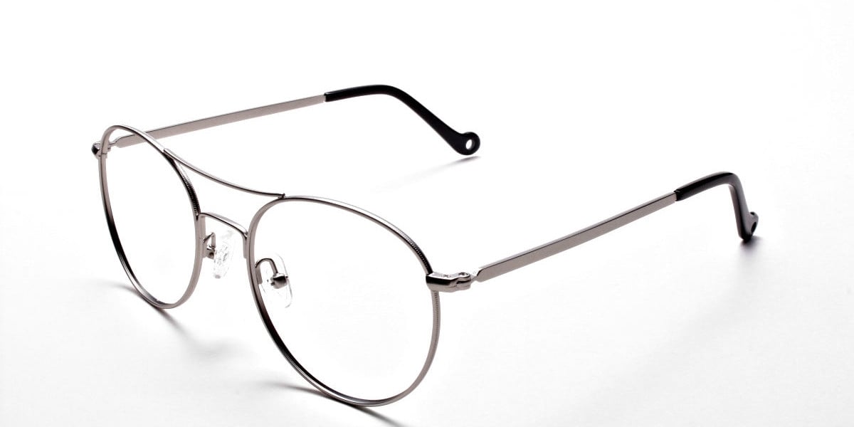Silver Round Glasses, Eyeglasses -1 