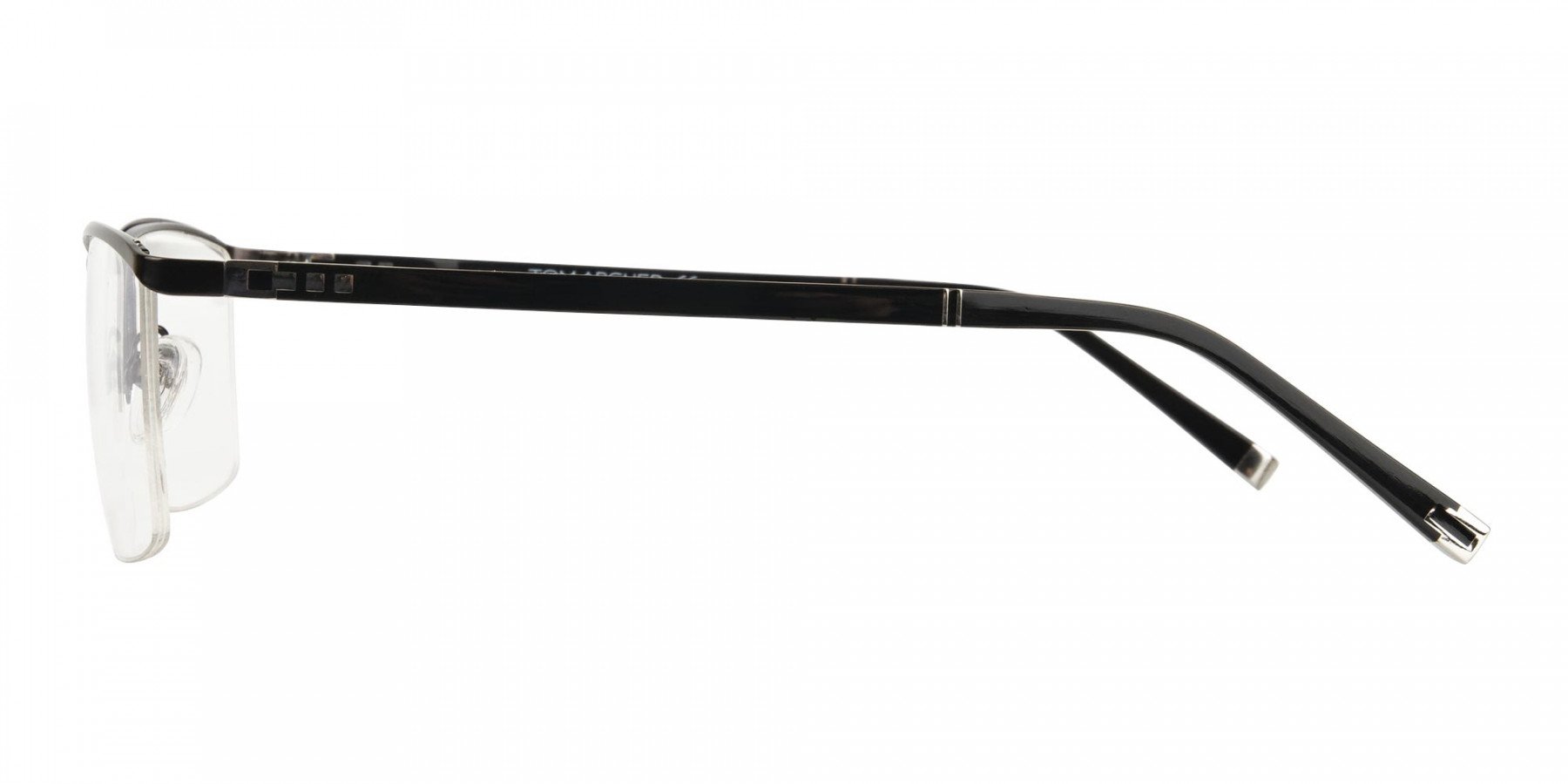 Black Semi-Rimless Glasses in Rectangular-1