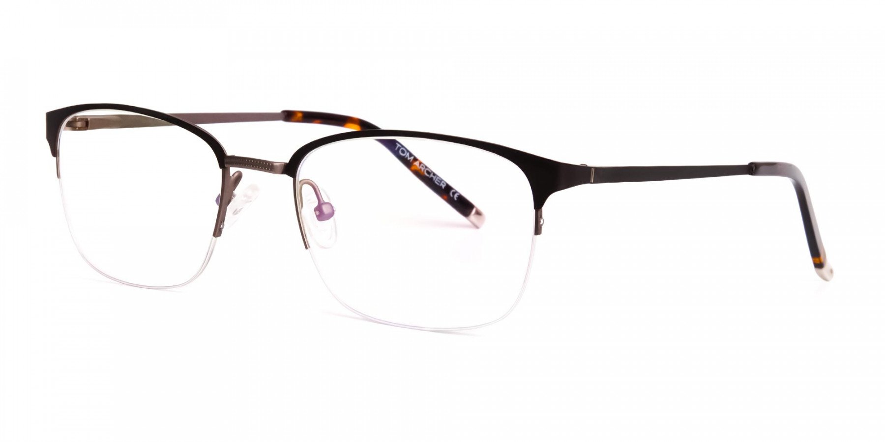 matte-brown-half-rim-rectangular-glasses-frames-1