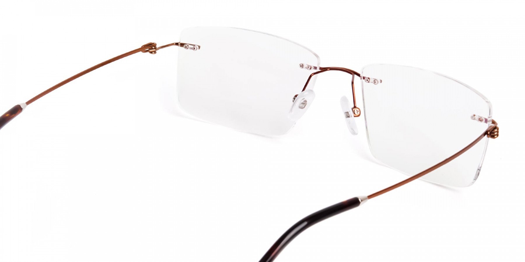 brown-rectangular-rimless-titanium-glasses-frames-1