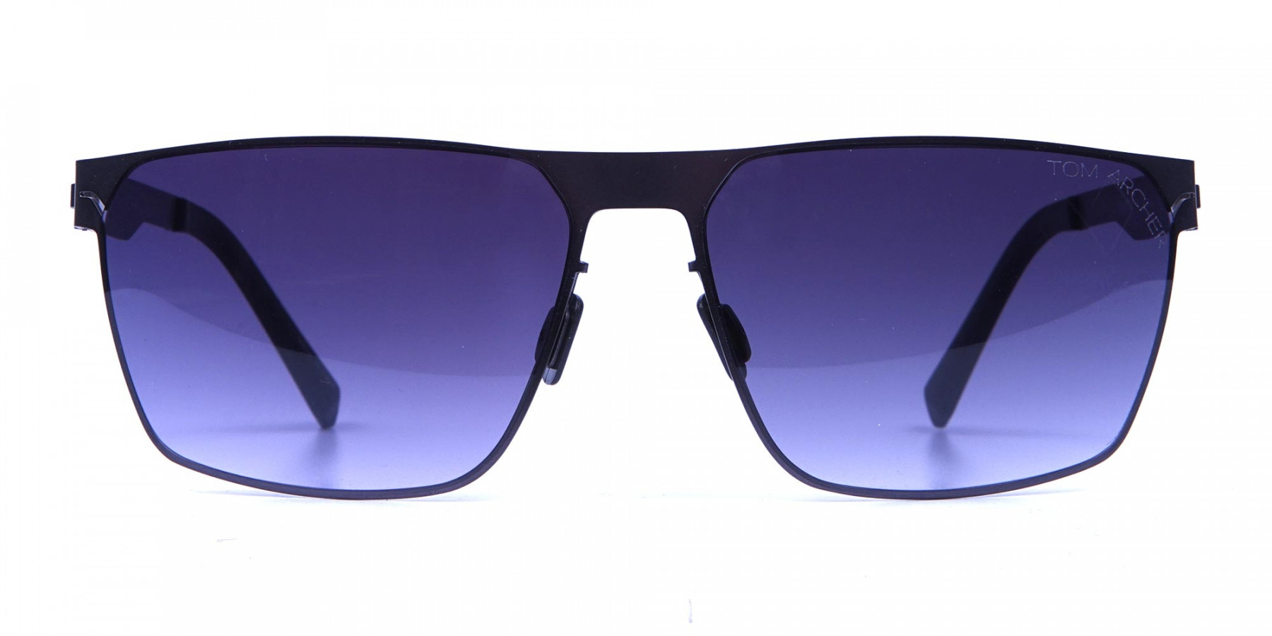 Smoky Gunmetal Rectangular Sunglasses