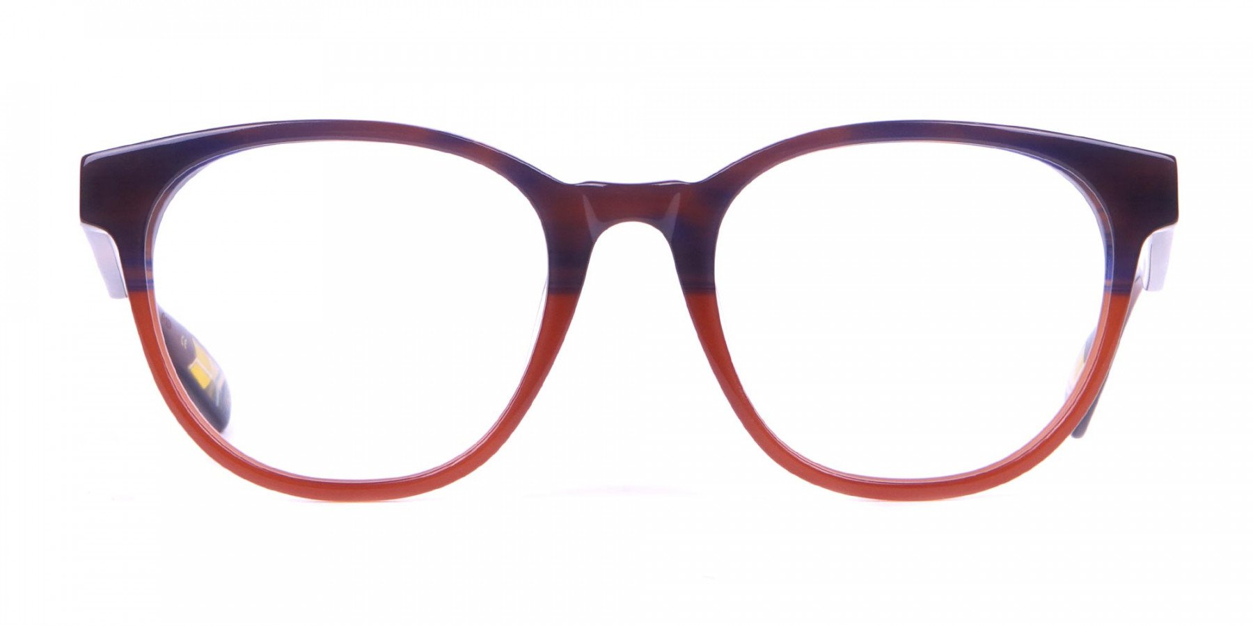 TED BAKER TB8197 Cade Glasses Classic Round Blue Brown-1