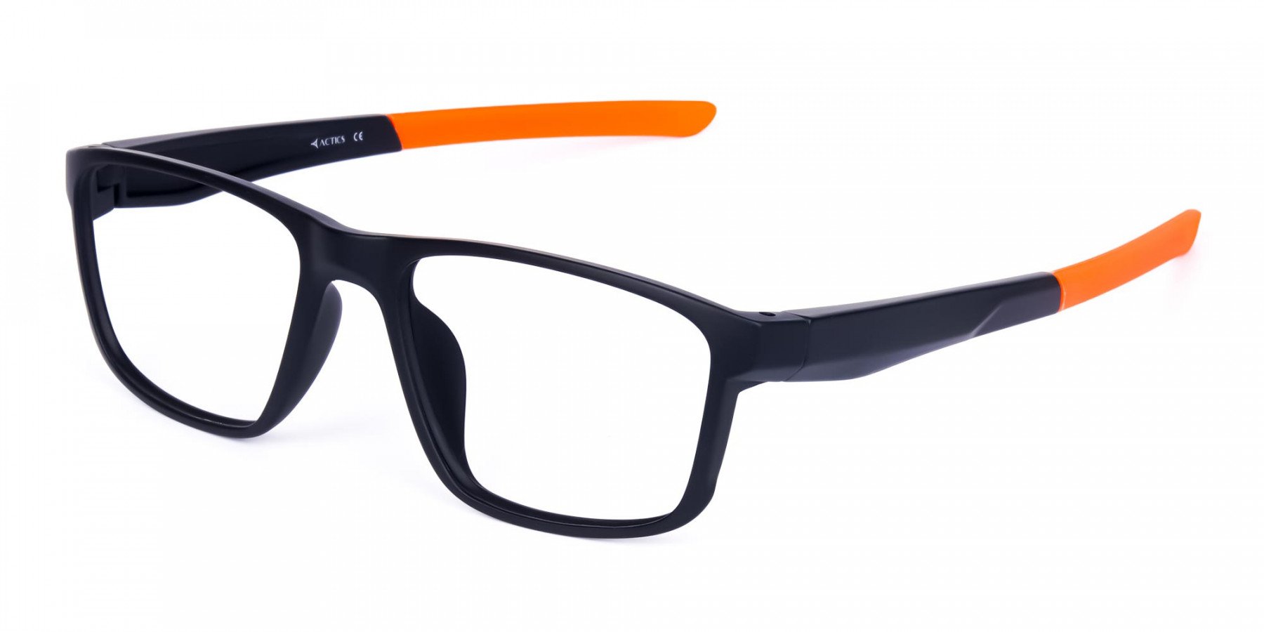 Black and Orange Clear Cycling Glasses-1