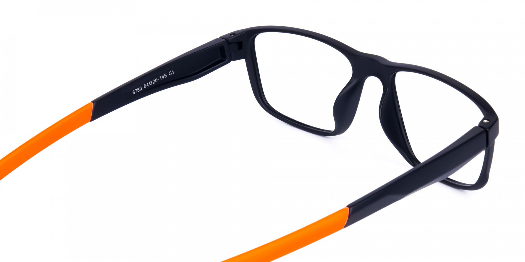 Black and Orange Clear Cycling Glasses-1