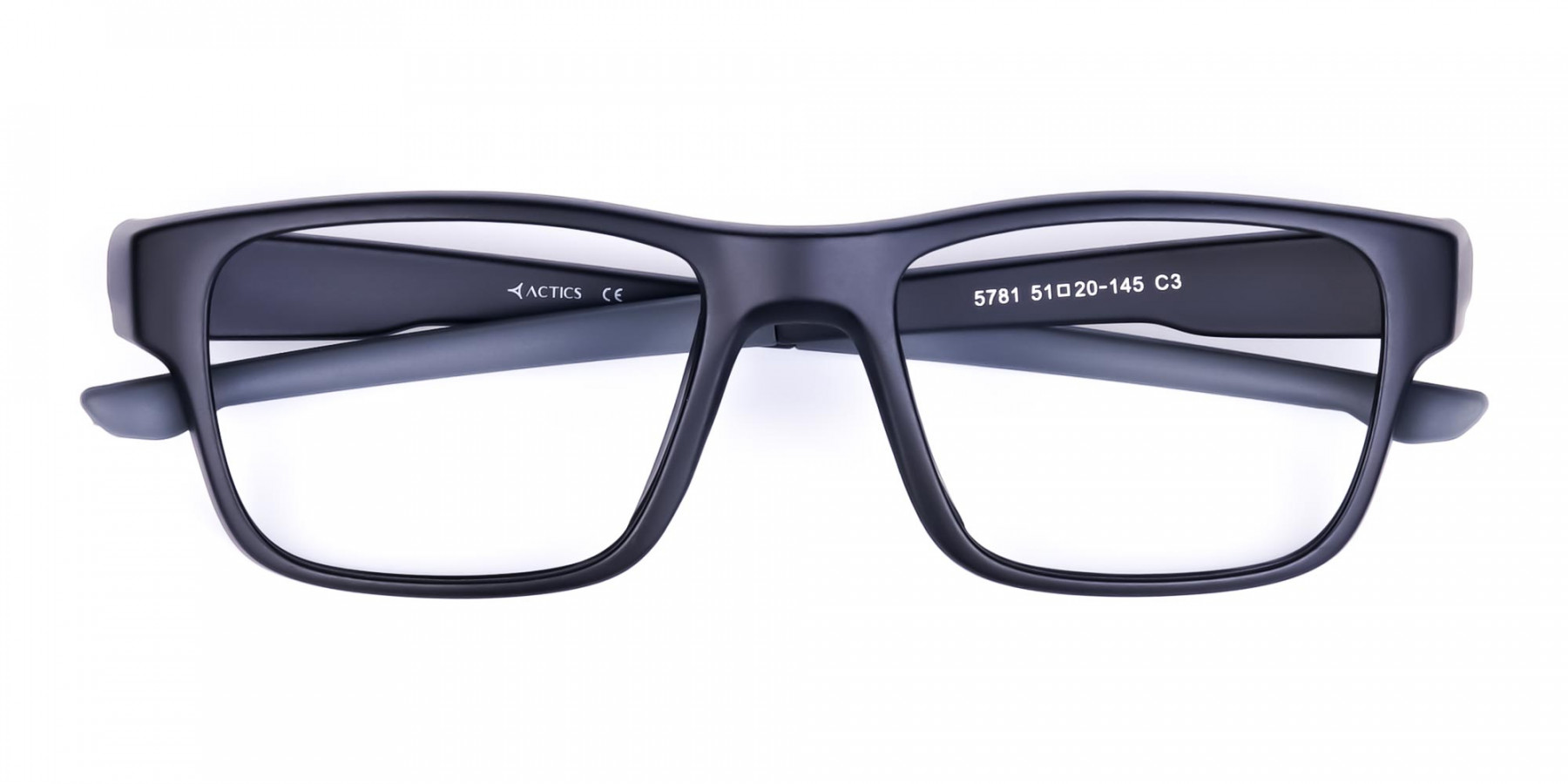 Rectangular Matte Black and Grey sports goggles-1