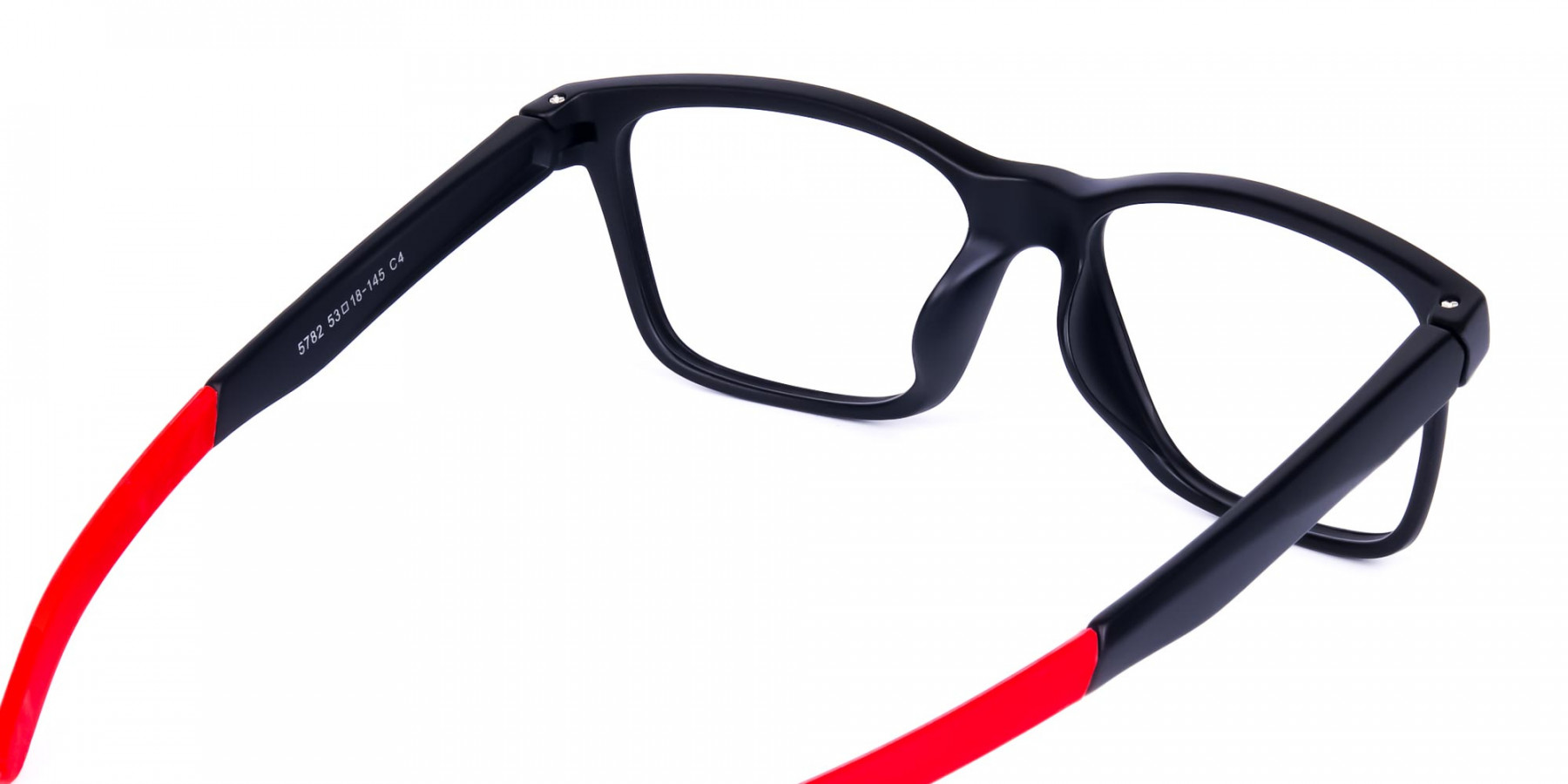 Red & Black Rectangular Rim Goggles For Biking-1