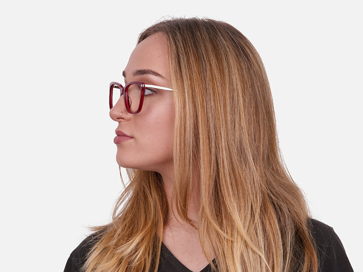 Woman Rectangular Glasses Neutral Design UK- 1