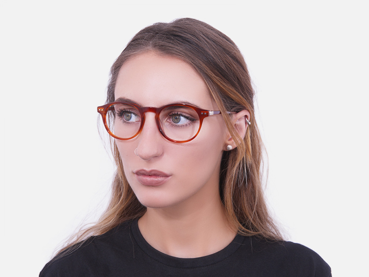 Trendy Caramel Brown Eyeglasses