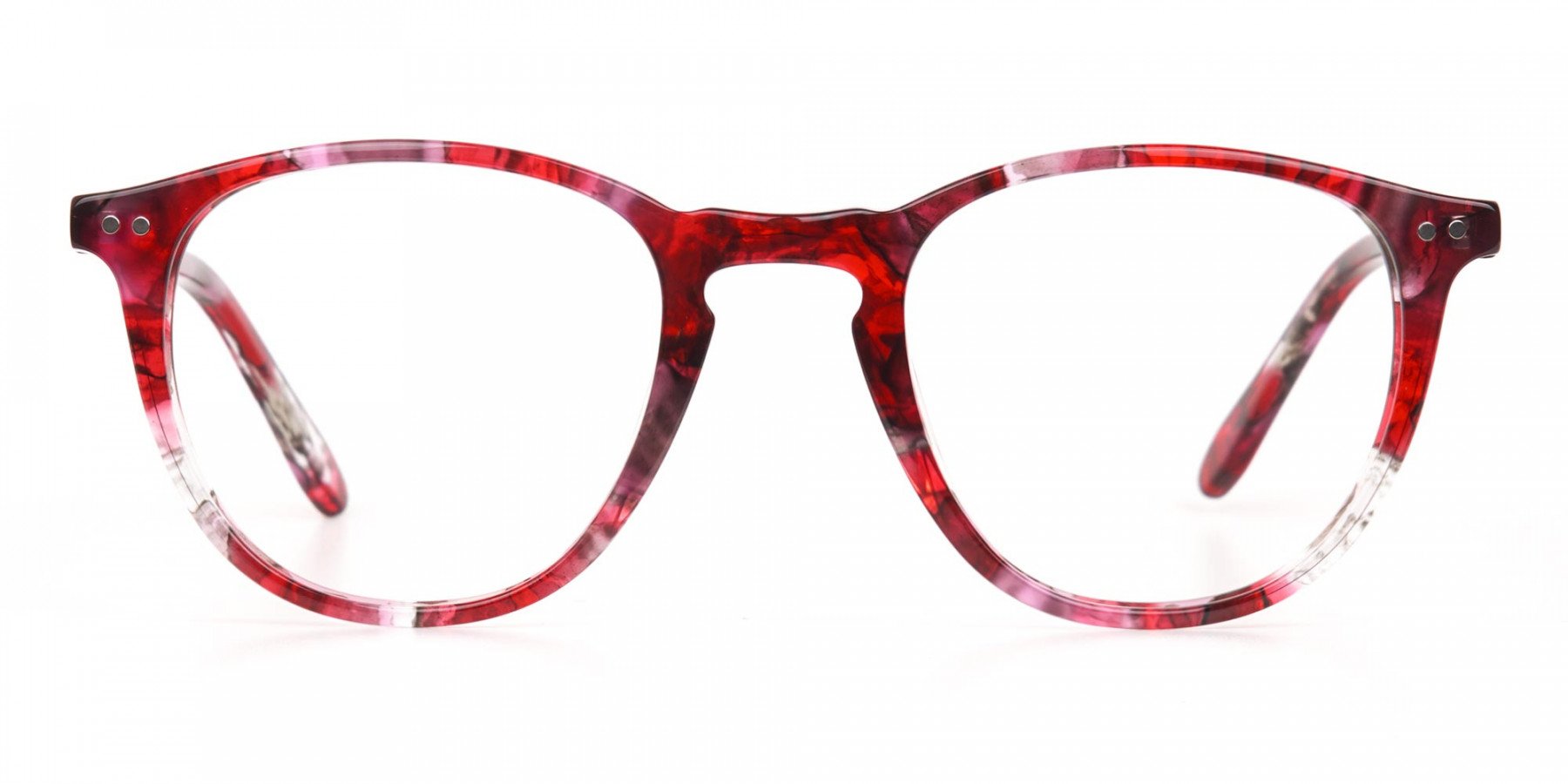 Marble Red Hipster Glasses