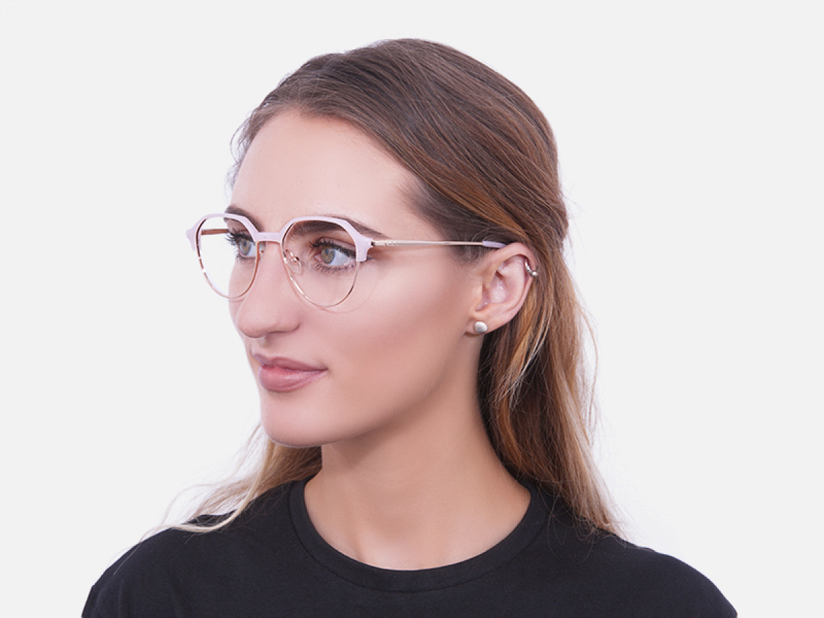 Fantasy Rosy Octagonal Glasses - 1