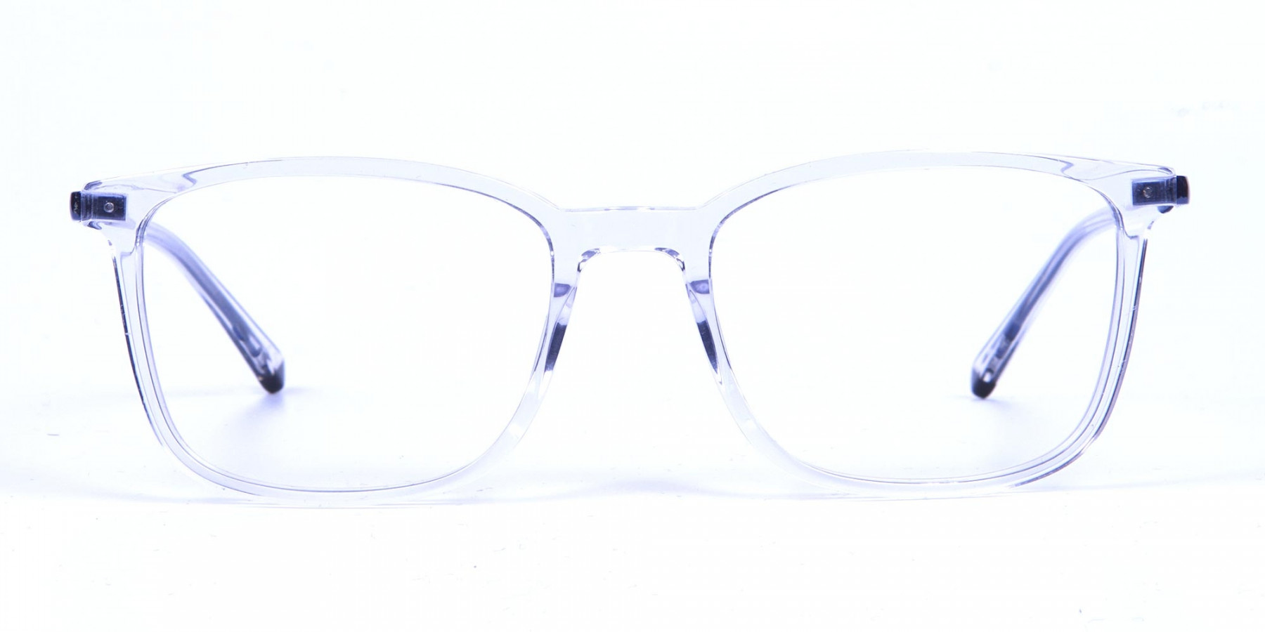 STEVE A3 - ROYAL BLUE Crystal Clear Wayfarer Glasses | Specscart.®