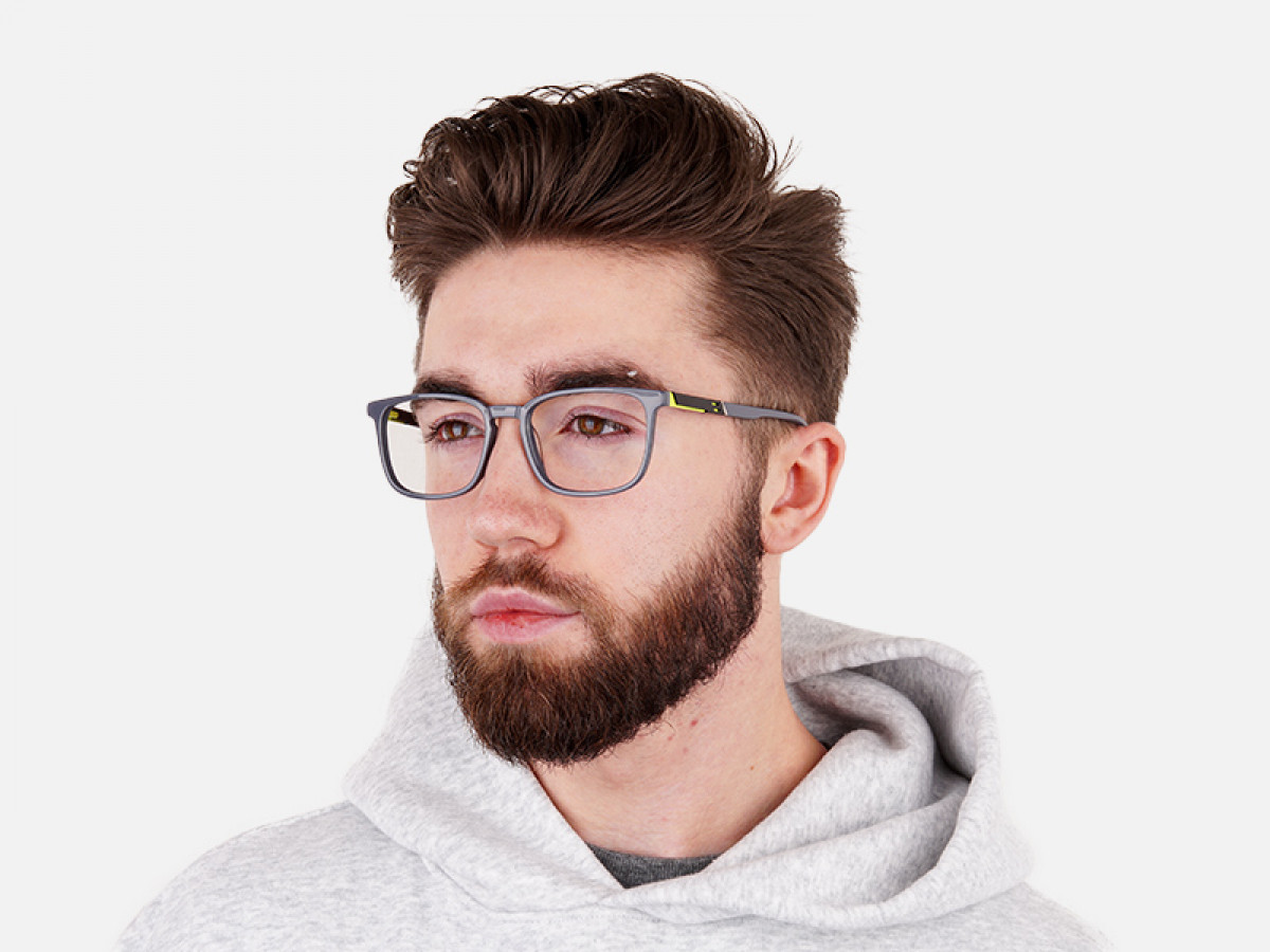 Lightweight Grey Sport style Rectangular glasses - 1
