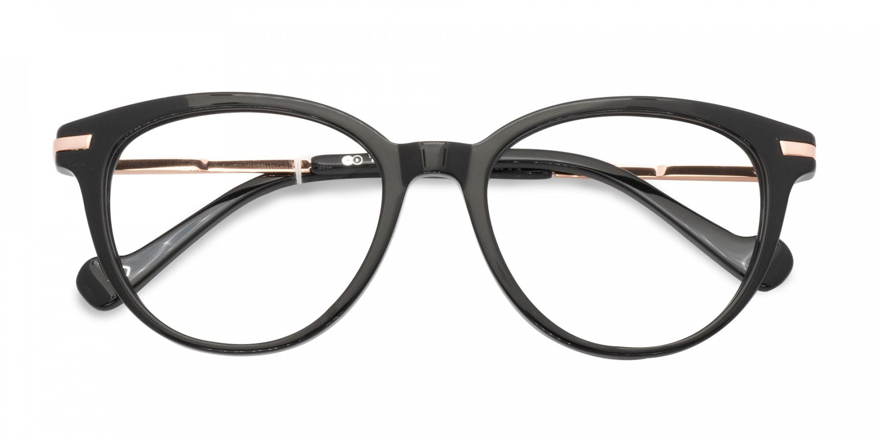 Hawley 1 Black Frame And Golden Arm Glasses Specscart®