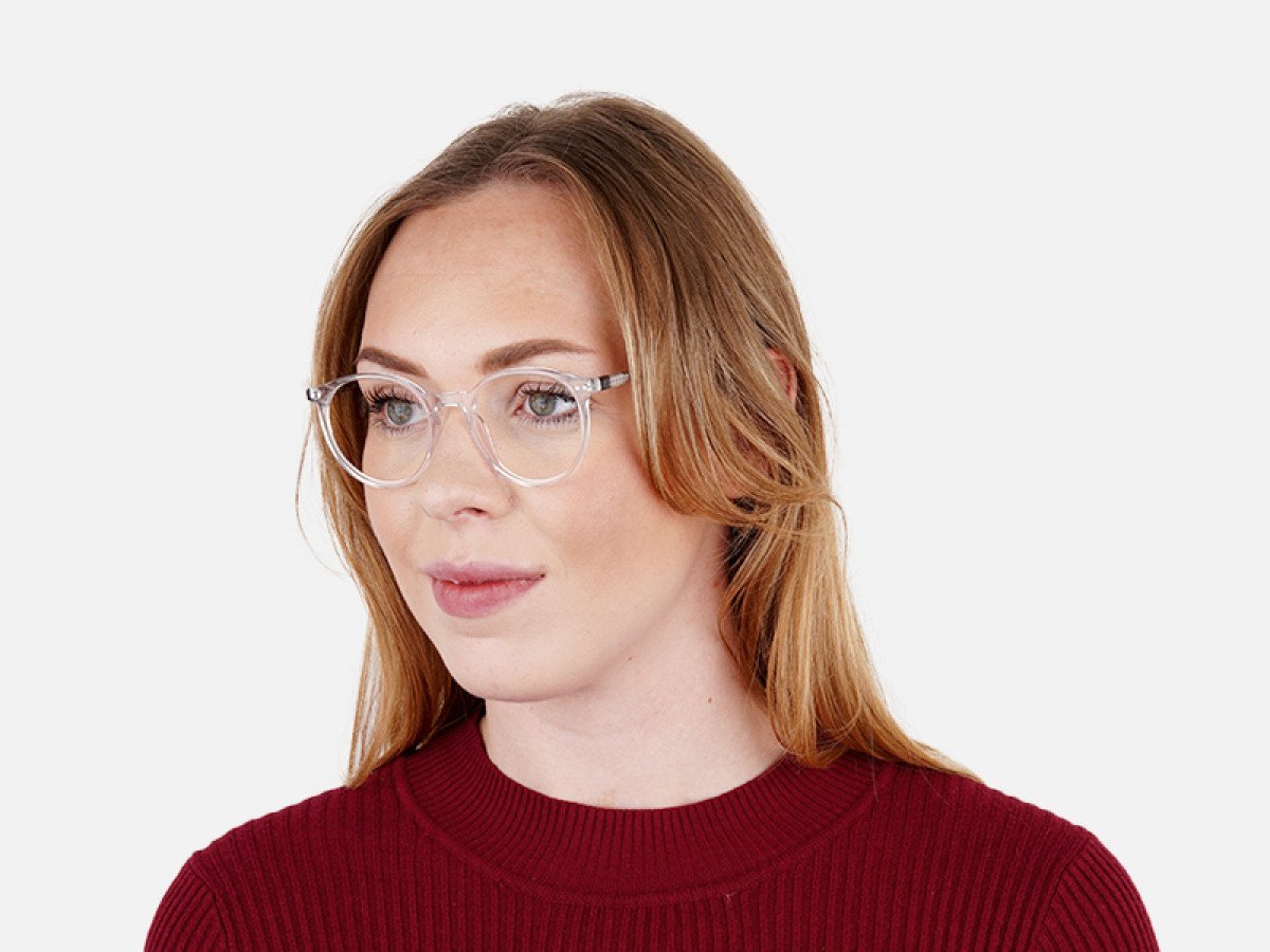 crystal clear and transparent round glasses frames-1
