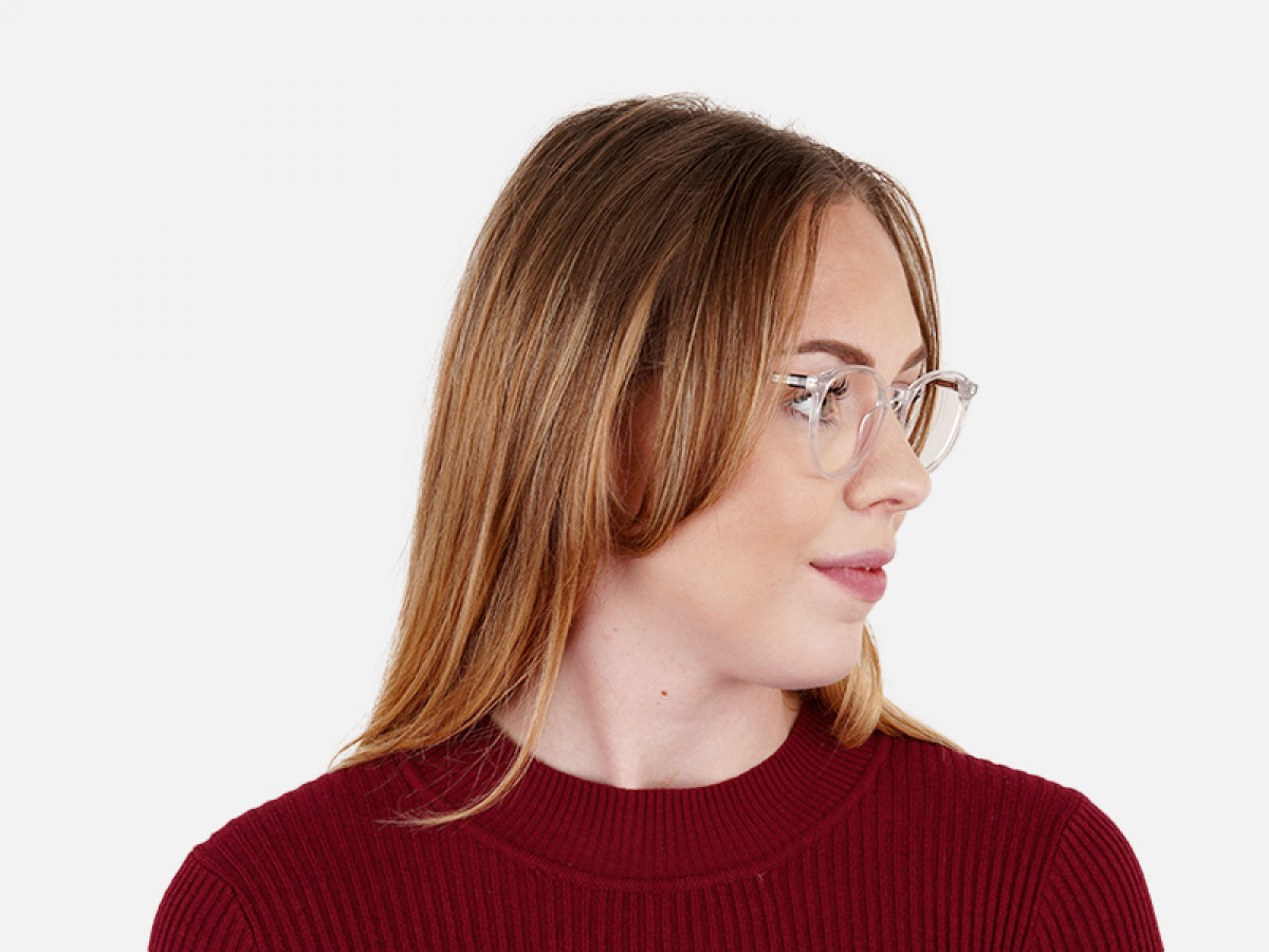 crystal clear and transparent round glasses frames-1