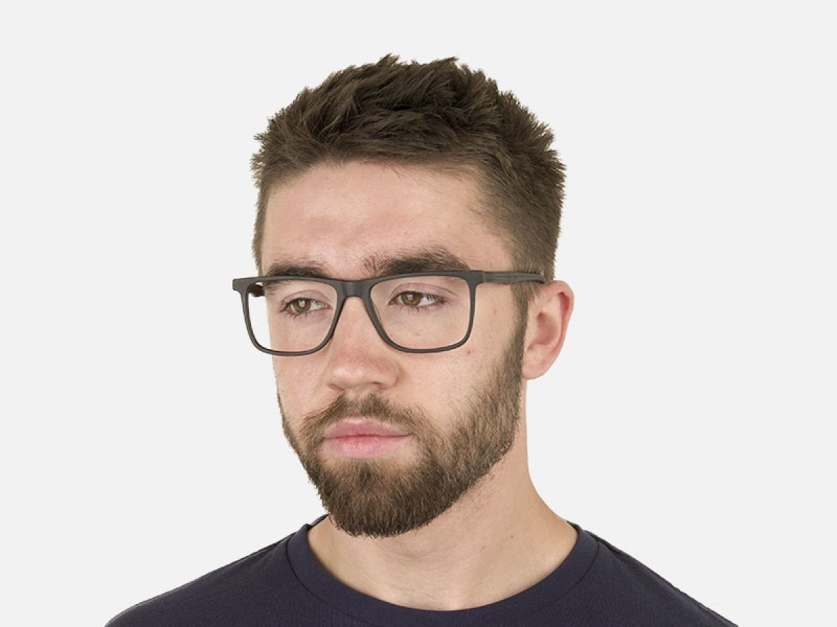 Designer Matte Black Spectacles Rectangular Men Women - 1