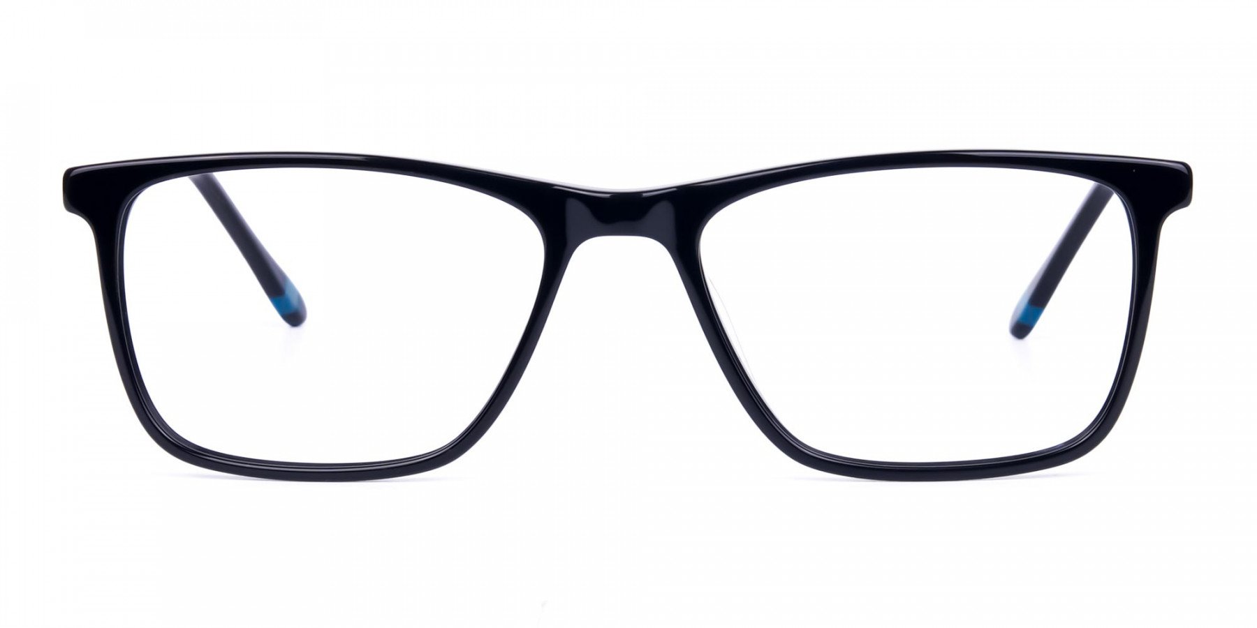 Teal & black rectangular glasses