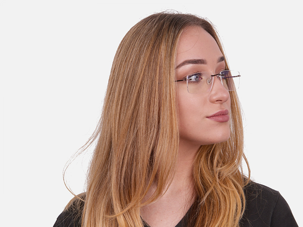 Invisible Brown Rimless Frames Online UK -1