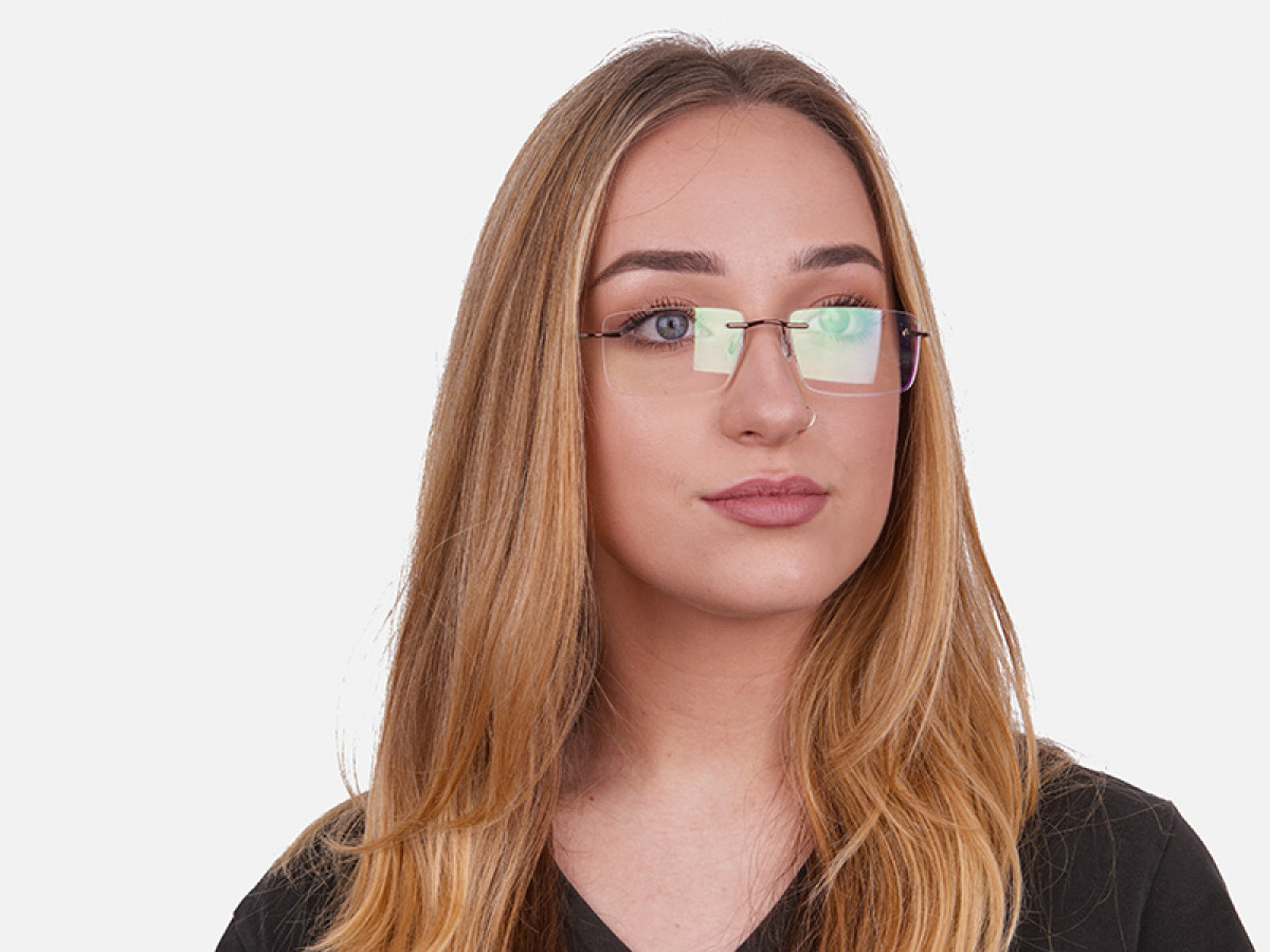 Invisible Brown Rimless Frames Online UK -1