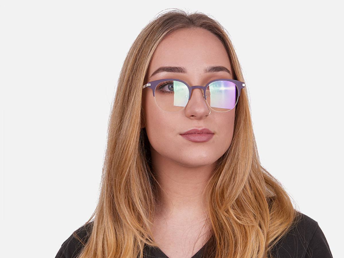 Violet Purple Browline Glasses Glasses Online-1