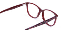 Burgundy Red Cat Eye Glasses for Women