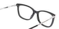 Ladies Mordern Rectangular Glasses in Black- 1