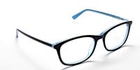Black & Sky Blue Glasses