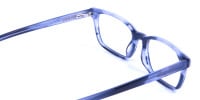 Tortoiseshell Blue Rectangular Glasses