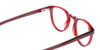 Cherry Red Round Glasses -1