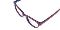 Mahogany Blue and Orange Glasses