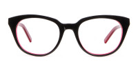 Fresh Look Cat Eye Glasses with Red and Black