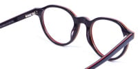 Black & Hints of Orange Eyeglasses