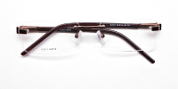 Brown Tone Rimless Glasses -1