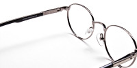 Round Glasses in Gunmetal, Eyeglasses - 1
