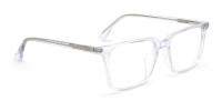 clear frame rectangle glasses-1