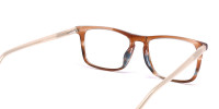 brown clear rectangle glasses-1