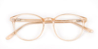 Round Crystal Amber Glasses Online for Men and Women UK - 1