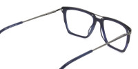 Mixed Material Glasses in Gunmetal Navy Blue - 1