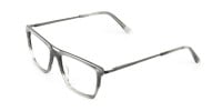 Gunmetal & Marble Grey Double Bridge Glasses - 1