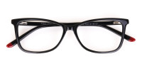 Black Cat-Eye Rectangular Eyeglasses Frame Women -1