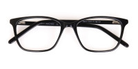 Black Rectangular Acetate Eyeglasses Unisex-1