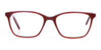 Rose Red Rectangular Acetate Eyeglasses Women-1