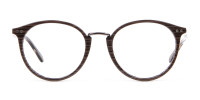Grey Walnut Round Glasses Unisex 