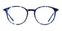 Ocean Blue Tortoise Glasses in Round