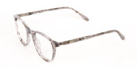 Silver Grey Marble Acetate Wayfarer Glasses-1